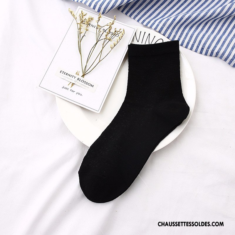 Chaussettes Mi Hautes Femme Style Chaud Chaussettes En Coton Coton Bio Fleurs Milieu Couleurs De Bonbons Rose