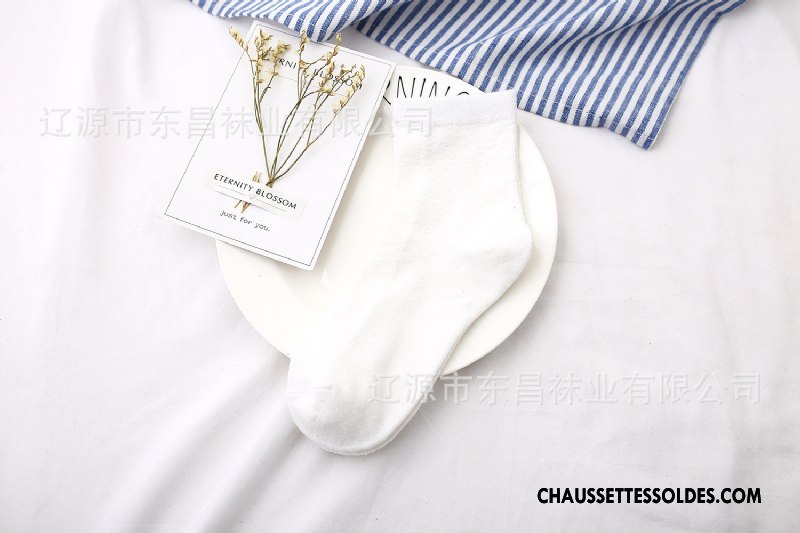 Chaussettes Mi Hautes Femme Style Chaud Chaussettes En Coton Coton Bio Fleurs Milieu Couleurs De Bonbons Rose
