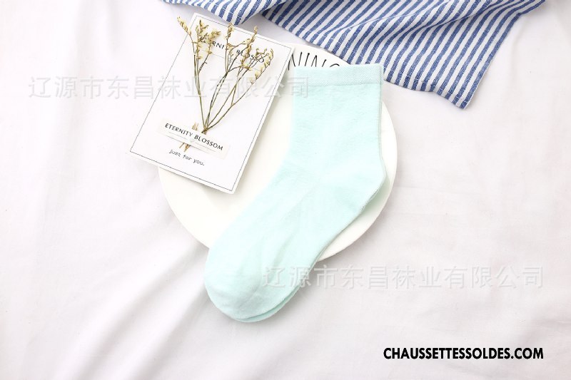 Chaussettes Mi Hautes Femme Style Chaud Chaussettes En Coton Coton Bio Fleurs Milieu Couleurs De Bonbons Rose