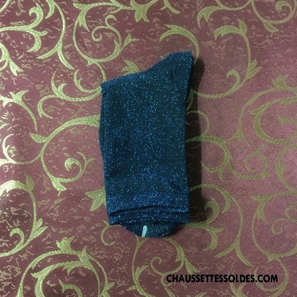 Chaussettes Mi Hautes Femme Style Chaud Dame Milieu Hiver L'automne Le Nouveau Vert Or Argent