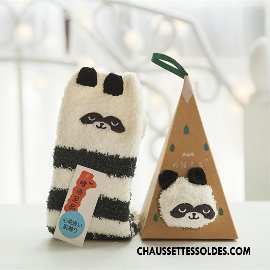 Chaussettes Mi Hautes Femme Thermiques Enfant Noël Dessin Animé Adulte Hiver Rose