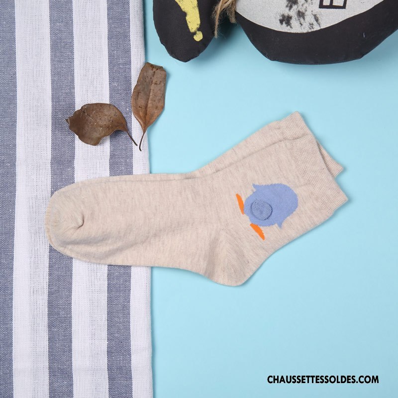Chaussettes Mi Hautes Femme Toutes Les Saisons Charmant Absorber La Sueur Animal Fibre Doux Blanc