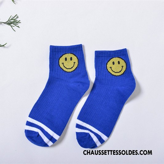 Chaussettes Mi Hautes Femme Vent D'université Art Souriant Courte Lovers Mouvement Or