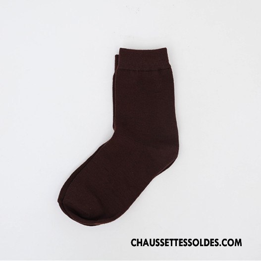 Chaussettes Mi Hautes Femme Vent D'université Mouvement Dame 100% Coton Plaine Chaussette Courte Pure Rose