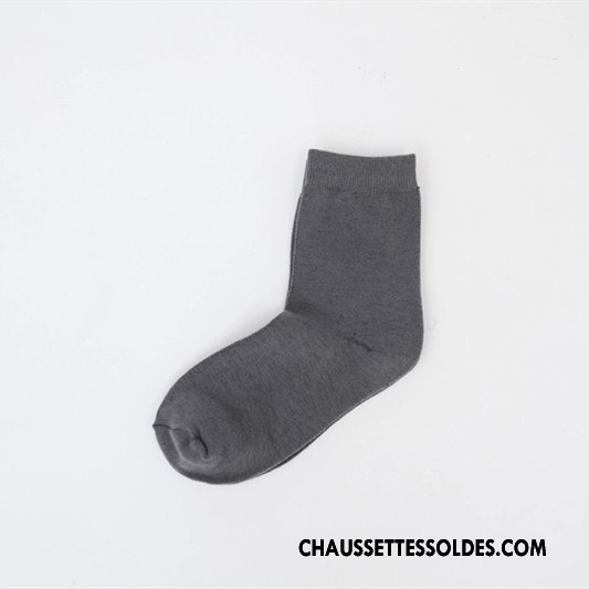 Chaussettes Mi Hautes Femme Vent D'université Mouvement Dame 100% Coton Plaine Chaussette Courte Pure Rose