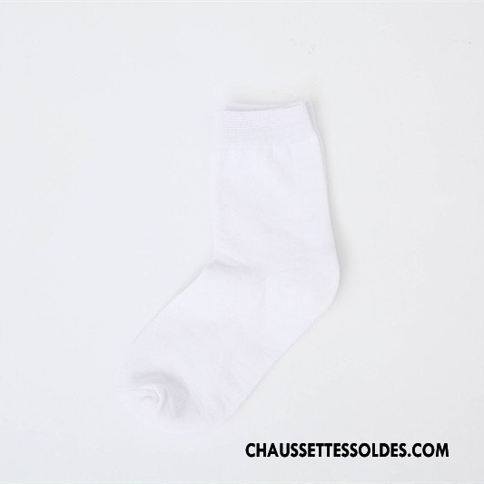 Chaussettes Mi Hautes Femme Vent D'université Mouvement Dame 100% Coton Plaine Chaussette Courte Pure Rose