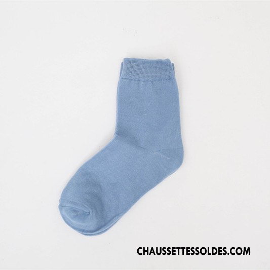 Chaussettes Mi Hautes Femme Vent D'université Mouvement Dame 100% Coton Plaine Chaussette Courte Pure Rose