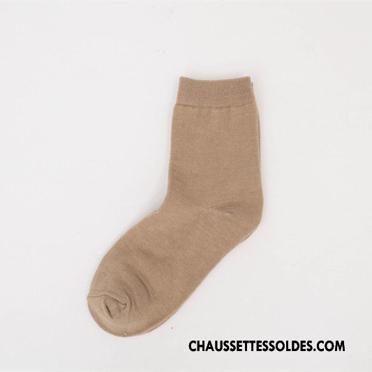 Chaussettes Mi Hautes Femme Vent D'université Mouvement Dame 100% Coton Plaine Chaussette Courte Pure Rose