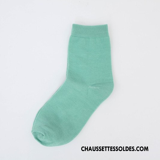 Chaussettes Mi Hautes Femme Vent D'université Mouvement Dame 100% Coton Plaine Chaussette Courte Pure Rose