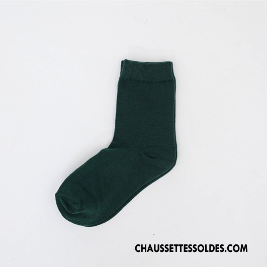 Chaussettes Mi Hautes Femme Vent D'université Mouvement Dame 100% Coton Plaine Chaussette Courte Pure Rose