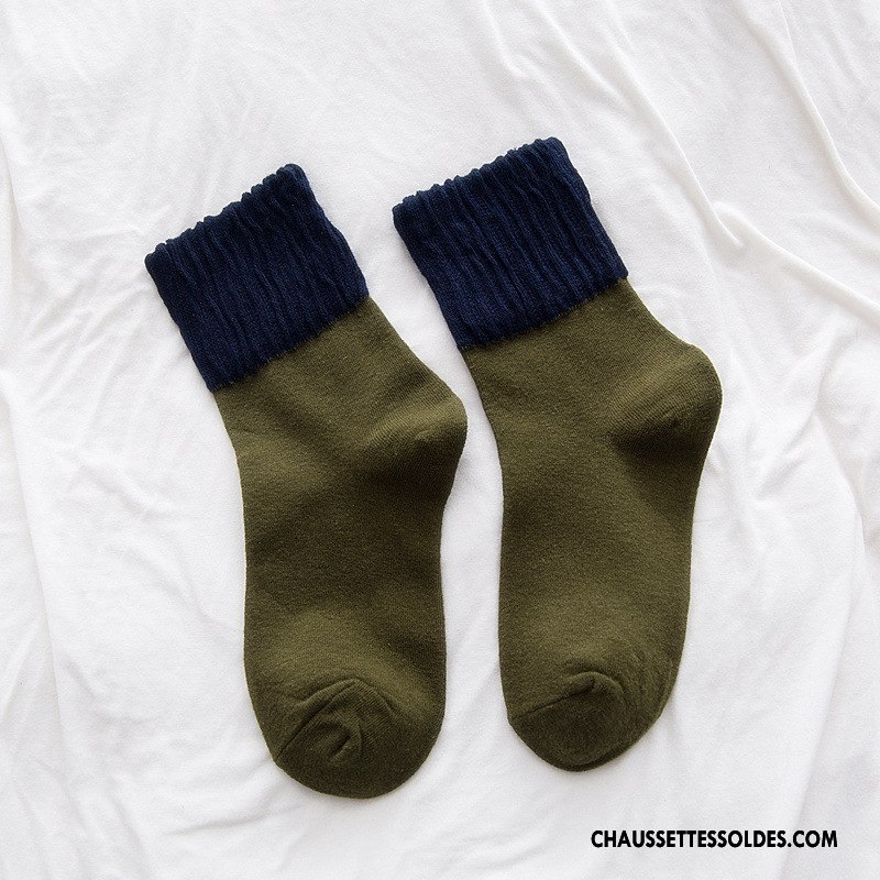 Chaussettes Mi Hautes Femme Élève Épissure Nouvelles Arrivées Rétro L'automne Milieu Marron / Brun