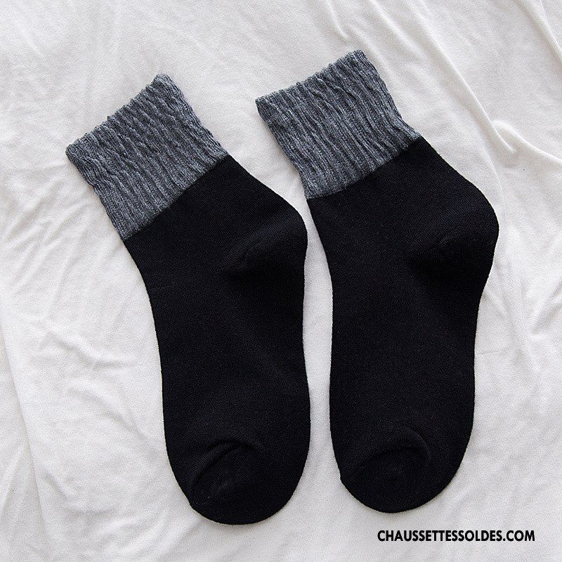 Chaussettes Mi Hautes Femme Élève Épissure Nouvelles Arrivées Rétro L'automne Milieu Marron / Brun