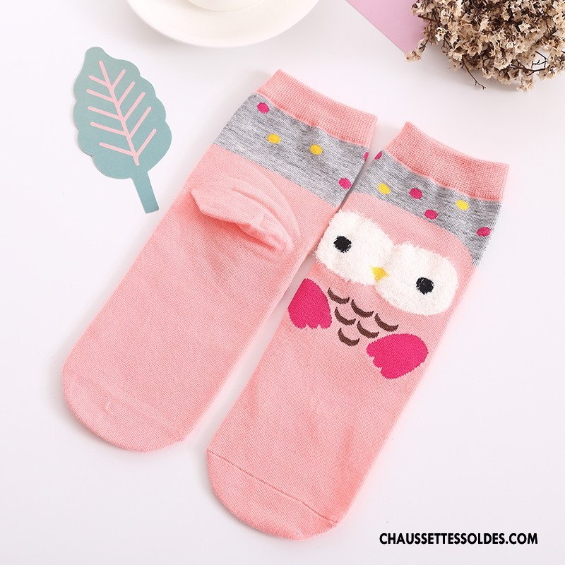 Chaussettes Mi Hautes Femme Été Le Nouveau Charmant Dessin Animé Dimensionnel Matelassé Jaune
