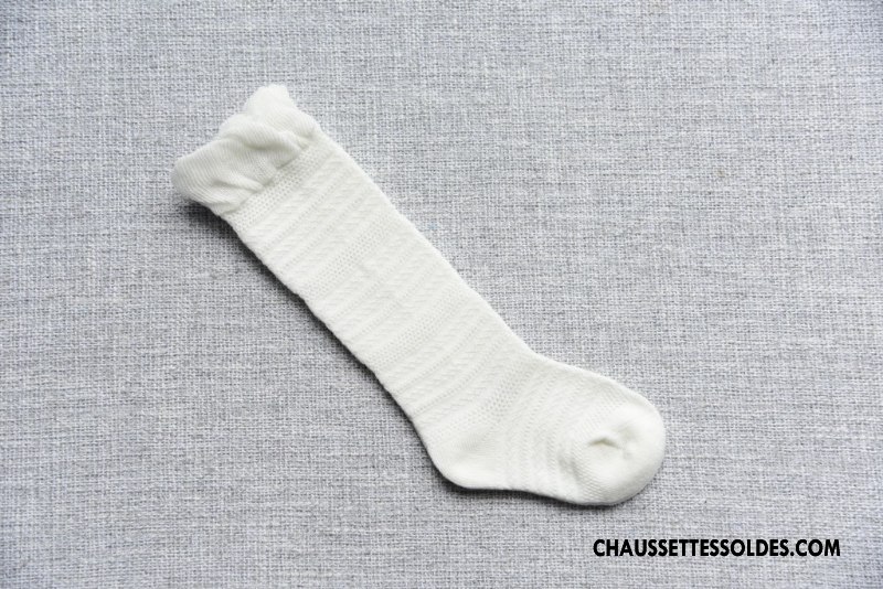 Chaussettes Mi Hautes Fille 100% Coton Bouche Libre Bébé Engrener Légère Long Stock Or