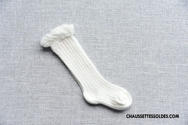 Chaussettes Mi Hautes Fille 100% Coton Bouche Libre Bébé Engrener Légère Long Stock Or
