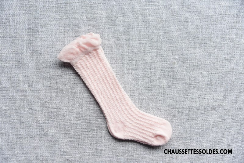 Chaussettes Mi Hautes Fille 100% Coton Bouche Libre Bébé Engrener Légère Long Stock Or
