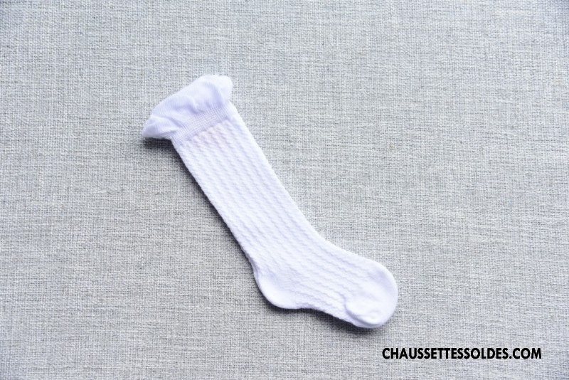 Chaussettes Mi Hautes Fille 100% Coton Bouche Libre Bébé Engrener Légère Long Stock Or
