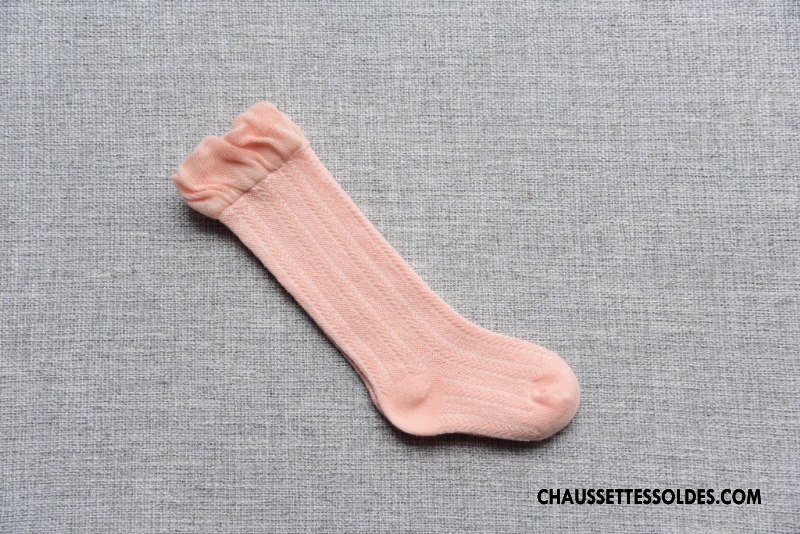 Chaussettes Mi Hautes Fille 100% Coton Bouche Libre Bébé Engrener Légère Long Stock Or