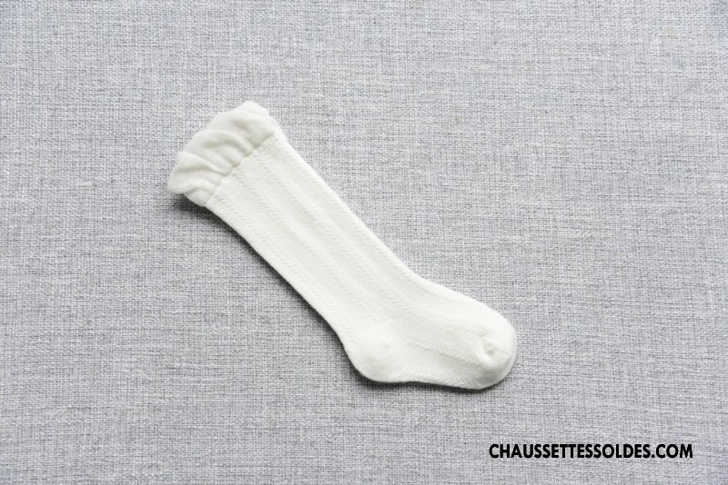 Chaussettes Mi Hautes Fille 100% Coton Bouche Libre Bébé Engrener Légère Long Stock Or