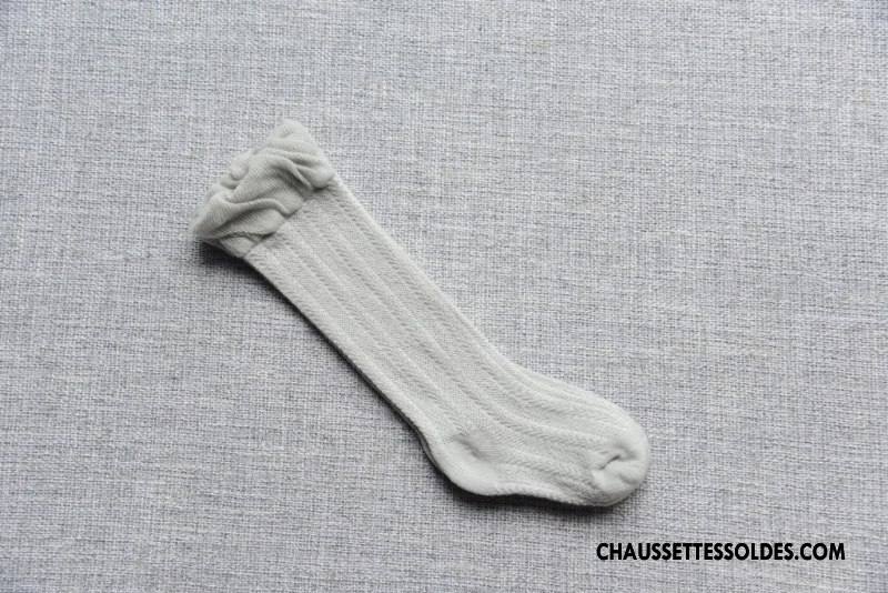 Chaussettes Mi Hautes Fille 100% Coton Bouche Libre Bébé Engrener Légère Long Stock Or