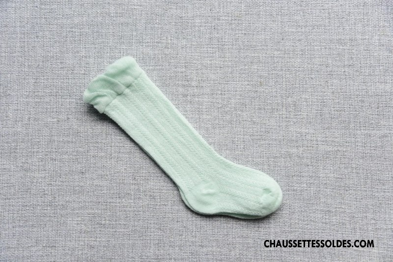 Chaussettes Mi Hautes Fille 100% Coton Bouche Libre Bébé Engrener Légère Long Stock Or