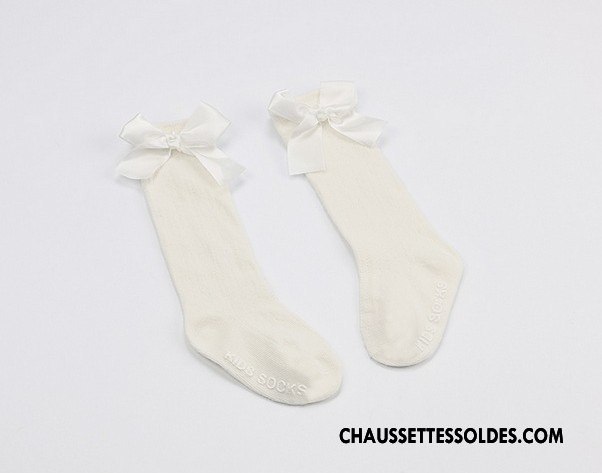 Chaussettes Mi Hautes Fille 100% Coton Bébé Dentelle Milieu Enfant Longue Rose