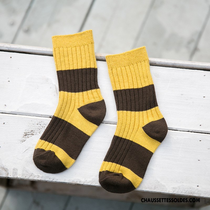 Chaussettes Mi Hautes Fille 100% Coton Printemps Enfant Tendance Le Nouveau Chaussette Courte Couleurs Mixtes Bordeaux