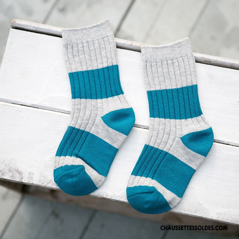 Chaussettes Mi Hautes Fille 100% Coton Printemps Enfant Tendance Le Nouveau Chaussette Courte Couleurs Mixtes Bordeaux