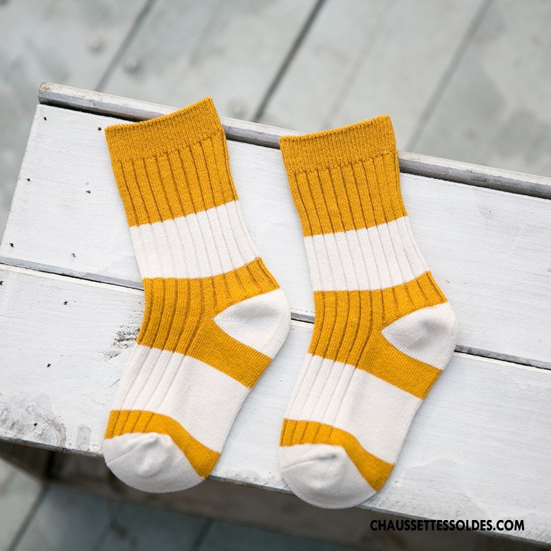 Chaussettes Mi Hautes Fille 100% Coton Printemps Enfant Tendance Le Nouveau Chaussette Courte Couleurs Mixtes Bordeaux