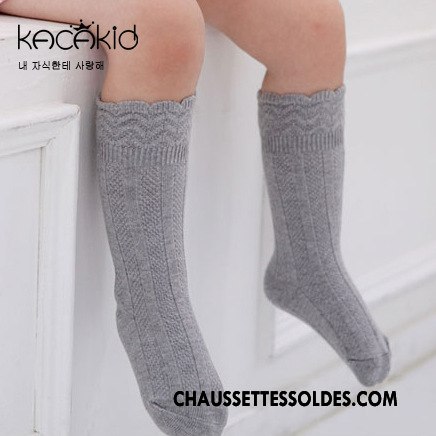 Chaussettes Mi Hautes Fille 100% Coton Vague Enfant L'automne Dentelle Petit Blanc
