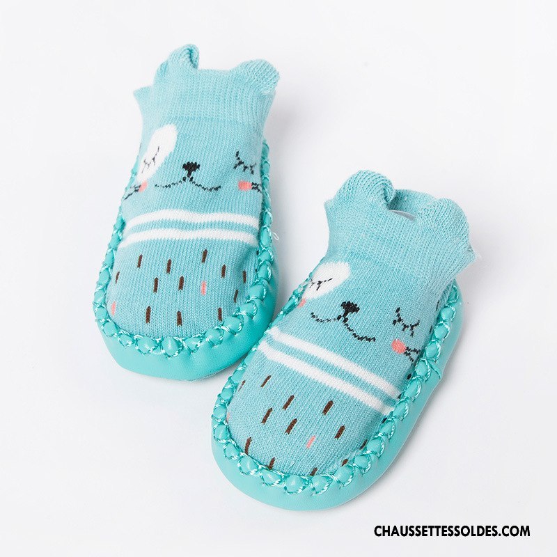 Chaussettes Mi Hautes Fille Antidérapant Bébé Chaussette Basse Coupée Dessin Animé Coton Bio Été Jaune