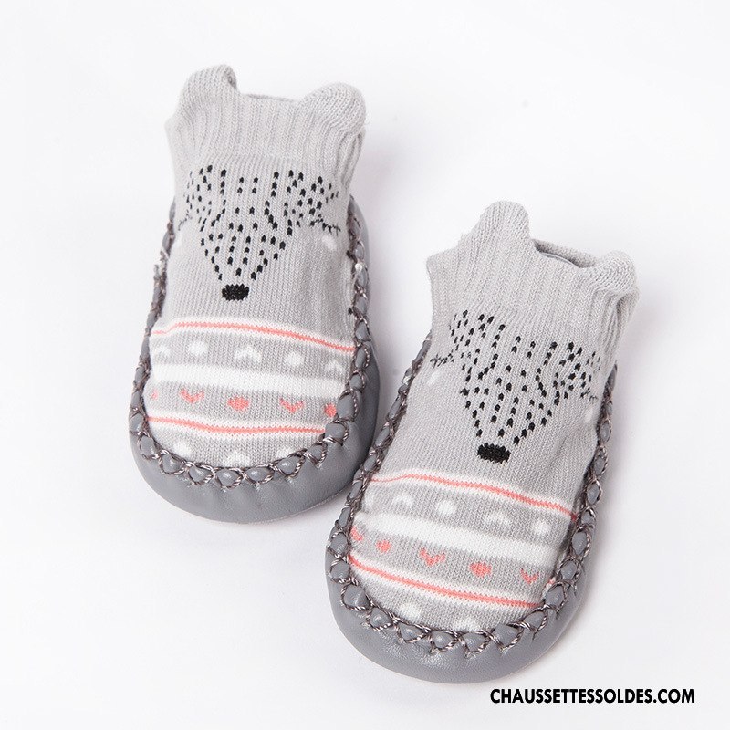 Chaussettes Mi Hautes Fille Antidérapant Bébé Chaussette Basse Coupée Dessin Animé Coton Bio Été Jaune