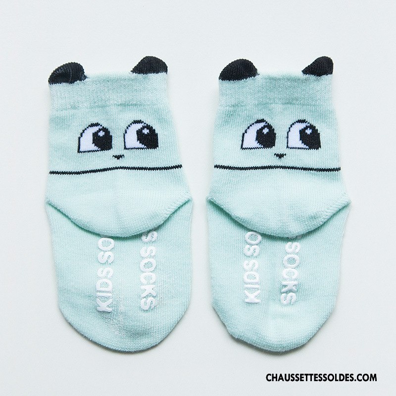 Chaussettes Mi Hautes Fille Antidérapant Dessin Animé Matelassé Enfant Bébé Coton Bio Jaune