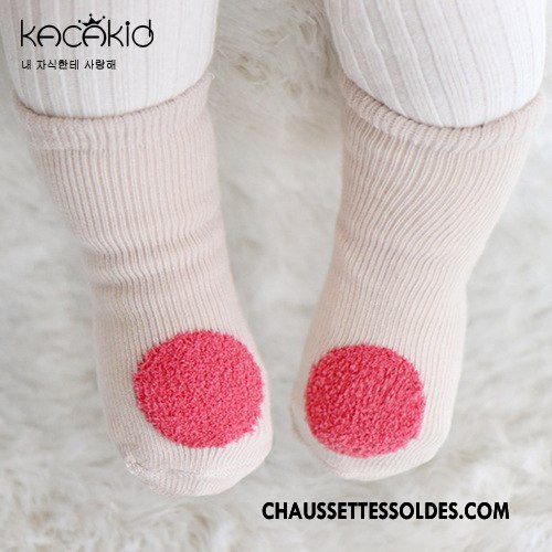 Chaussettes Mi Hautes Fille Antidérapant Rond Bébé L'automne Le Nouveau Homme Or