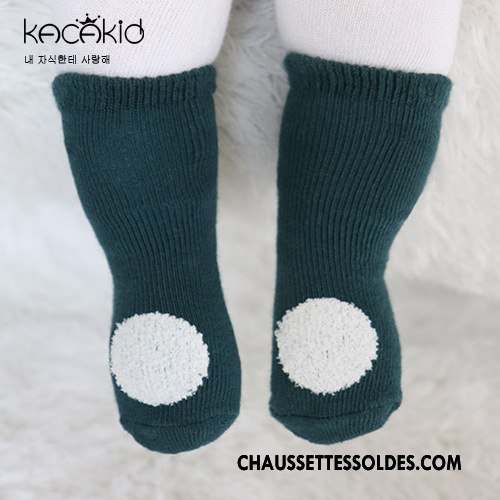 Chaussettes Mi Hautes Fille Antidérapant Rond Bébé L'automne Le Nouveau Homme Or