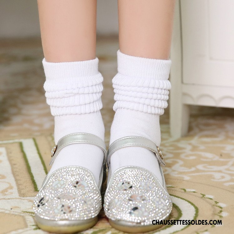 Chaussettes Mi Hautes Fille Bonbons Matelassé 100% Coton Enfant Nouvelles Arrivées Bordeaux