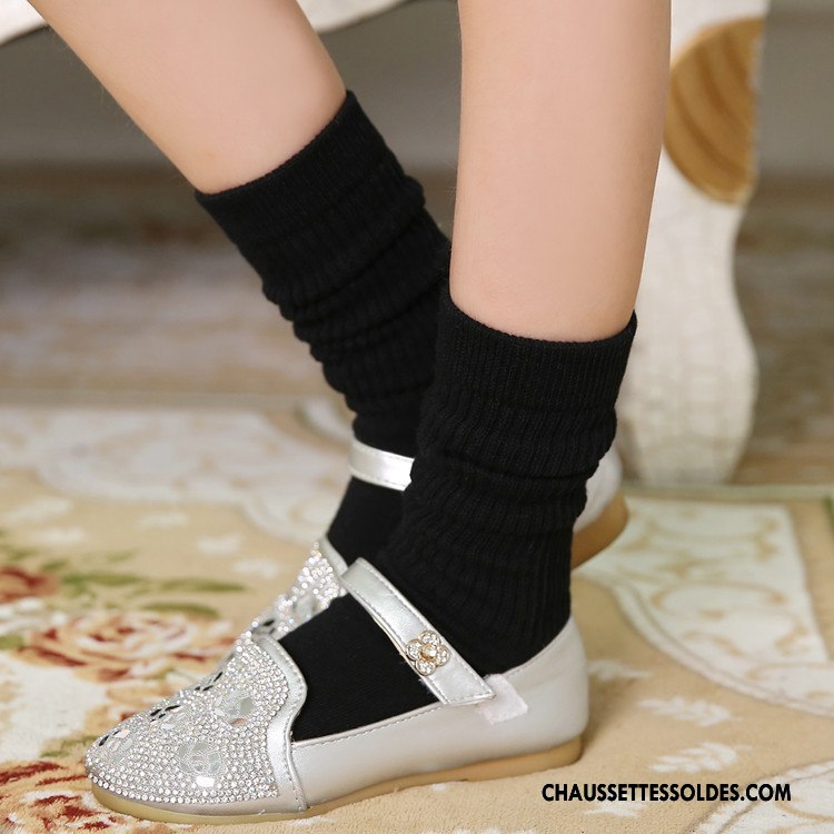 Chaussettes Mi Hautes Fille Bonbons Matelassé 100% Coton Enfant Nouvelles Arrivées Bordeaux
