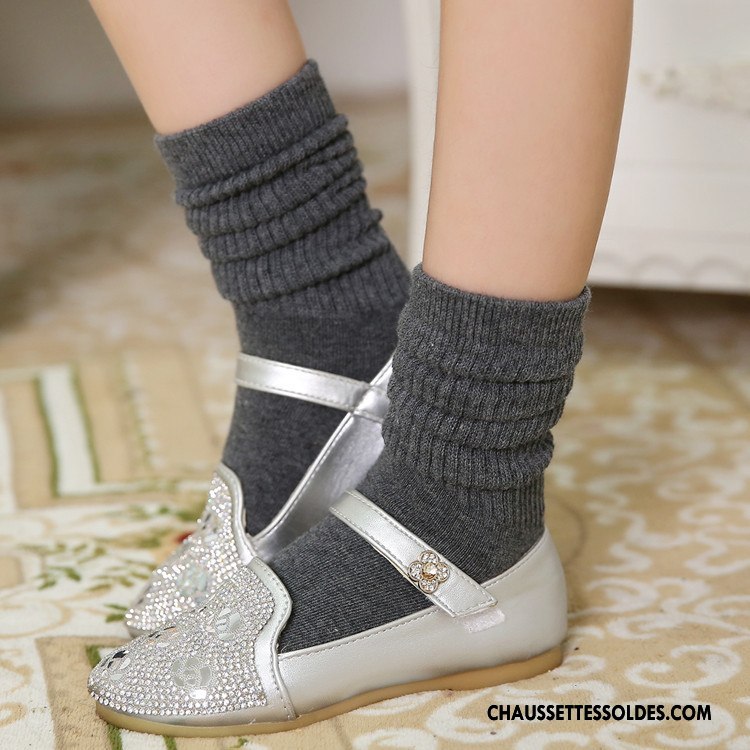 Chaussettes Mi Hautes Fille Bonbons Matelassé 100% Coton Enfant Nouvelles Arrivées Bordeaux