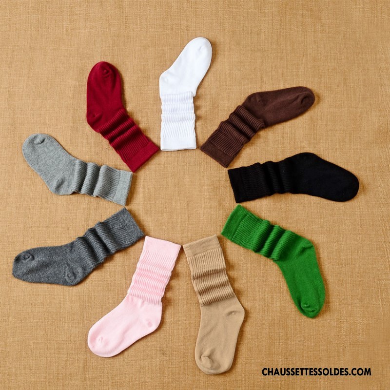 Chaussettes Mi Hautes Fille Bonbons Matelassé 100% Coton Enfant Nouvelles Arrivées Bordeaux