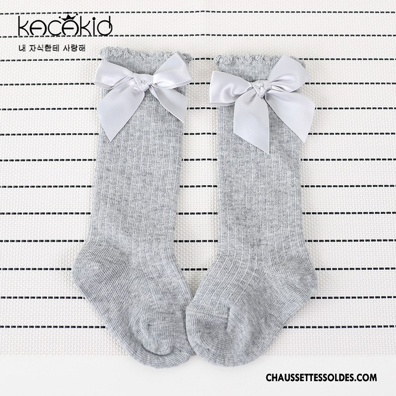 Chaussettes Mi Hautes Fille Bulle Printemps Antidérapant Papillon Le Nouveau Chaussettes En Coton Pure Rose