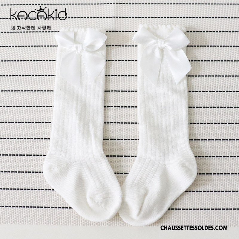 Chaussettes Mi Hautes Fille Bulle Printemps Antidérapant Papillon Le Nouveau Chaussettes En Coton Pure Rose