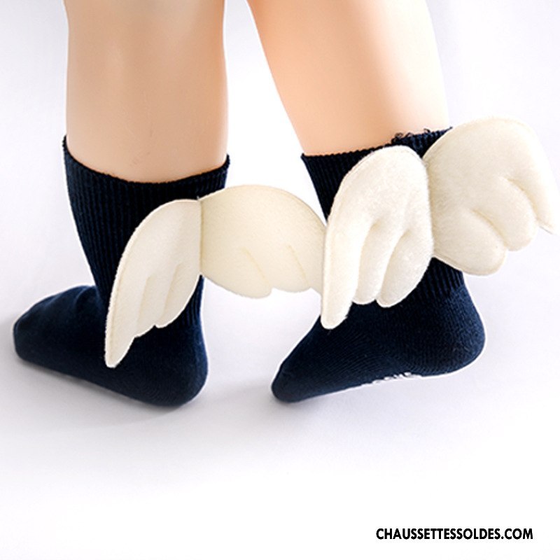 Chaussettes Mi Hautes Fille Bébé Antidérapant Aile Le Nouveau Ange Jaune
