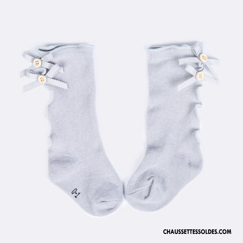 Chaussettes Mi Hautes Fille Bébé Antidérapant Bois Papillon Petit Milieu Bordeaux