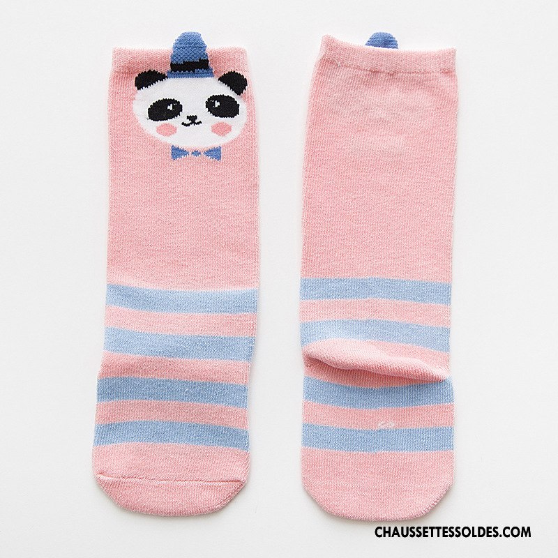 Chaussettes Mi Hautes Fille Bébé Charmant Dimensionnel Milieu Enfant Chapeau Bleu