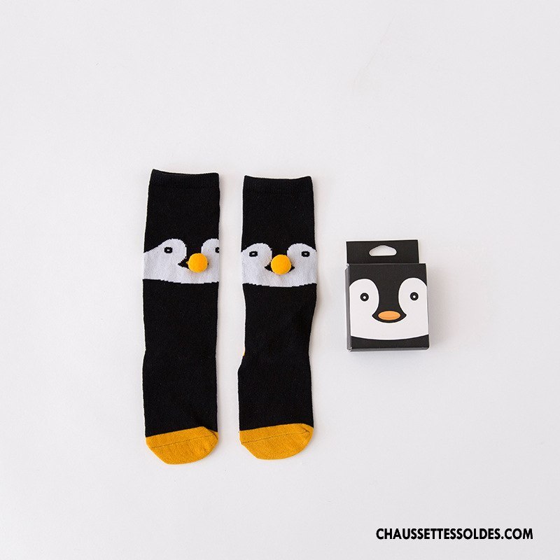 Chaussettes Mi Hautes Fille Bébé Dessin Animé Renard Matelassé Original Enfant