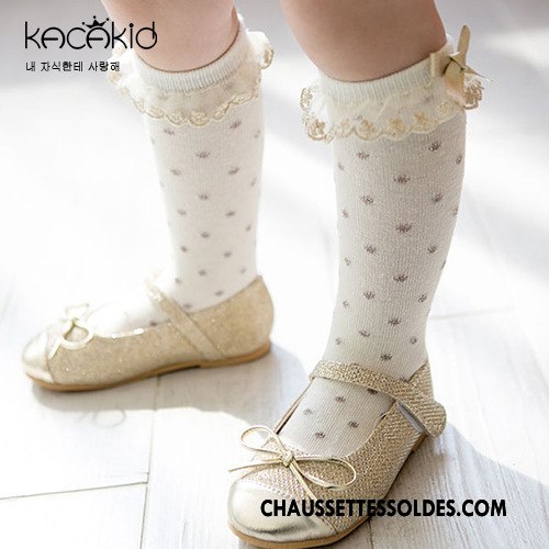 Chaussettes Mi Hautes Fille Bébé Doux Dentelle Le Nouveau Princesse Milieu Rose