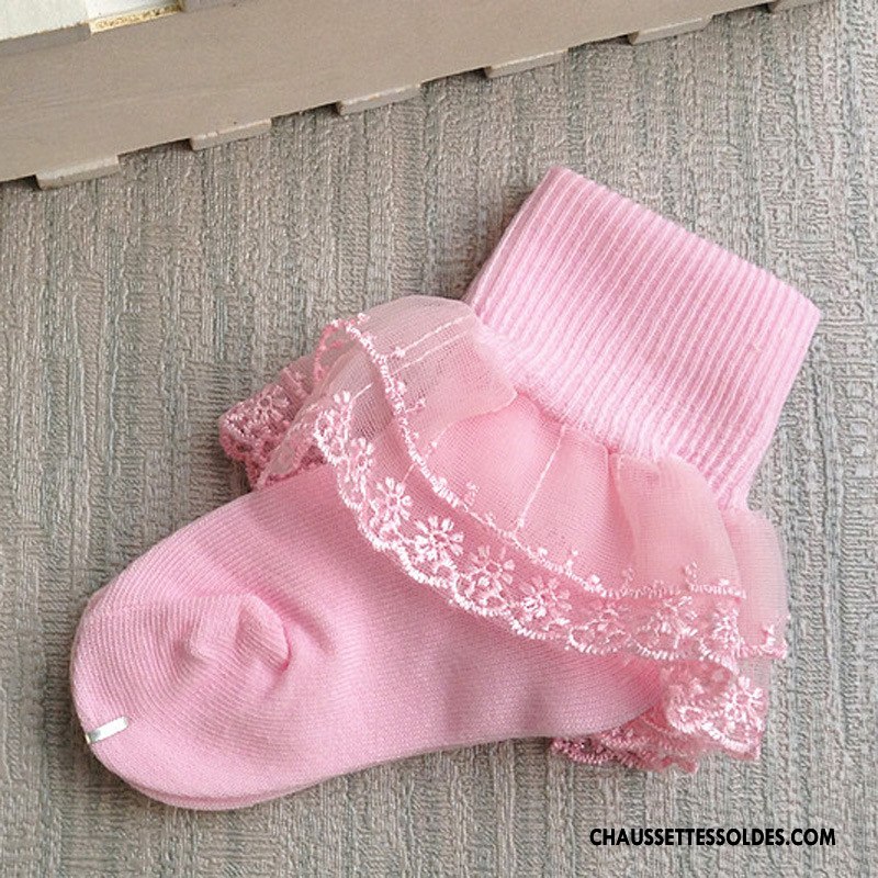 Chaussettes Mi Hautes Fille Bébé Doux Petit Courte Enfant Mode Jaune