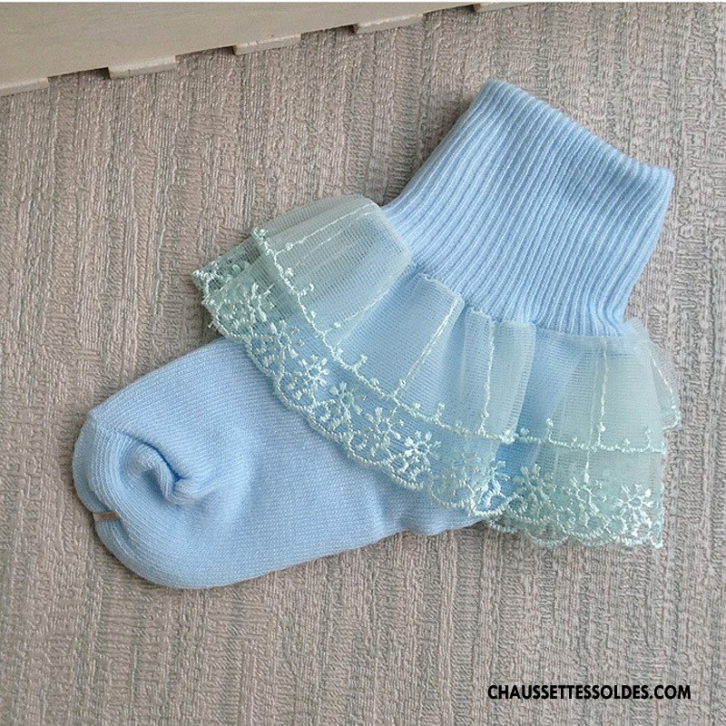 Chaussettes Mi Hautes Fille Bébé Doux Petit Courte Enfant Mode Jaune