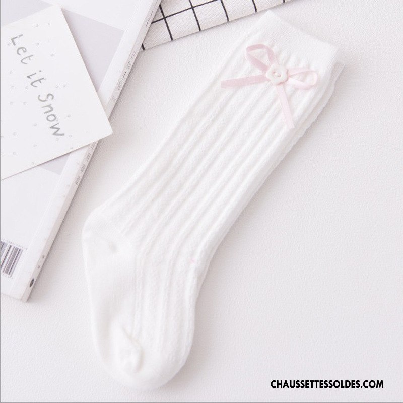 Chaussettes Mi Hautes Fille Bébé Enfant Bouche Libre Milieu Mode Femme Pure Rose