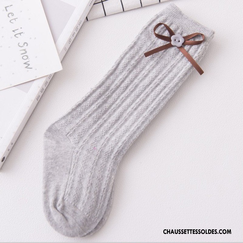 Chaussettes Mi Hautes Fille Bébé Enfant Bouche Libre Milieu Mode Femme Pure Rose